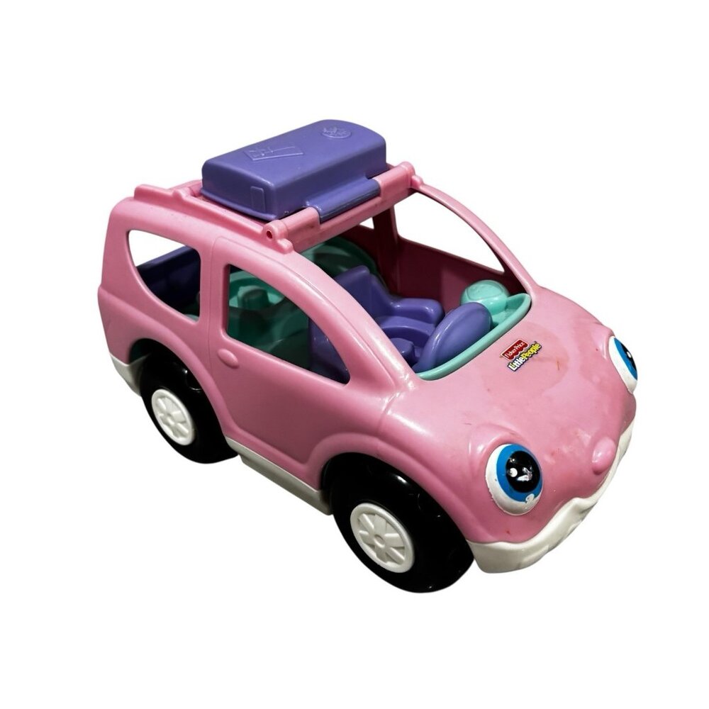 Fisher Price 2009 Little People Toy Doll Pink Musical Van SUV Car Tested Works